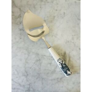 Vintage Elesva Stainless Steel Delft Holland Windmill Hans Painted Cheese Slicer